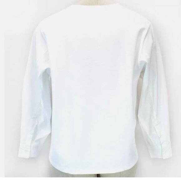 ATHLETA Plus Size White Harlow Hybrid Sweatshirt Top 2X Double list - Picture 6 of 7